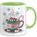 Winterzeit Tasse Geschenkidee für Schneeliebhaber Grün Trendation