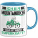 Mountainbiker Tasse Geschenk für Mountainbiker Geburtstag Lustiger Spruch Kaffee-Becher Was Ist Deine Superkraft Blau Trendation