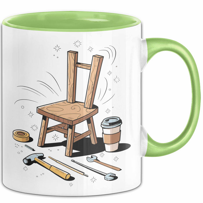 DIY Möbelbauer Tasse Geschenk Lustige Geschenkidee Spruch Für Holz DIY Macher Grün Trendation