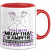 Muay-Thai-Kämpfer Geschenk Tasse Ich Bin Muay-Thai-Kämpfer Aber Sag Doch Einfach Superheld Lustige Geschenkdiee für Muay-Thai-Kämpfer Kaffee-Becher Rot Trendation
