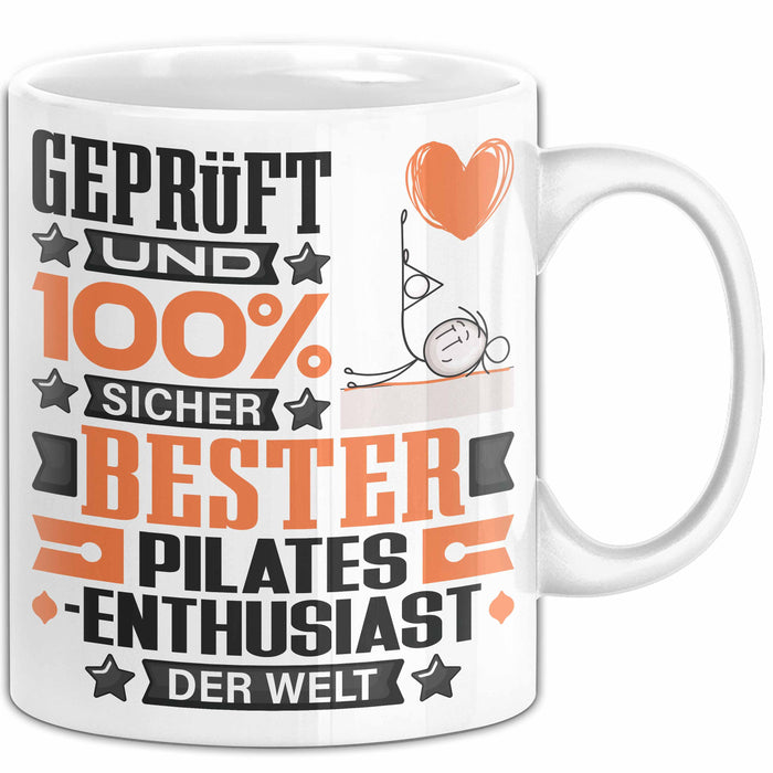 Pilates-Enthusiast Geschenk Lustiger Spruch für Pilates-Enthusiast Geschenkidee Bester Pilates-Enthusiast Der Welt Weiß Trendation