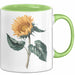 Sonnenblume Pflanze Tasse Geschenk Lustige Geschenkidee Grün Trendation