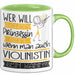 Violinistin Tasse Geschenk Spruch Wer Will Schon Prinzessin Sein Wenn Man Auch Violinistin Sein Kann Grün Trendation