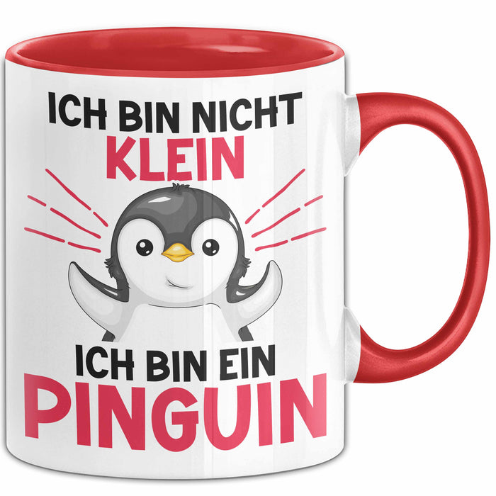 Lustige Tasse Geschenk Pinguin Mit Sonnenbrille Cooles Design Rot Trendation