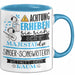 Singer-Songwriterin Tasse Geschenk Lustiger Spruch Bitte Erheben Sie Sich Seine Majestät Die Singer-Songwriterin Betritt Den Raum Blau Trendation