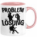 Gitarrist Tasse Geschenk für Gitarrenspieler Männer Geschenkidee Problem und Lösung Gitarre Rosa Trendation