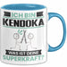 Kendoka Tasse Geschenk für Kendoka Geburtstag Lustiger Spruch Kaffee-Becher Was Ist Deine Superkraft Blau Trendation