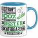 Skateboarder Geschenk Lustiger Spruch für Skateboarder Geschenkidee Bester Skateboarder Der Welt Blau Trendation
