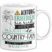 Country-Fan Tasse Geschenk Lustiger Spruch Bitte Erheben Sie Sich Seine Majestät Die Country-Fan Betritt Den Raum Weiß Trendation