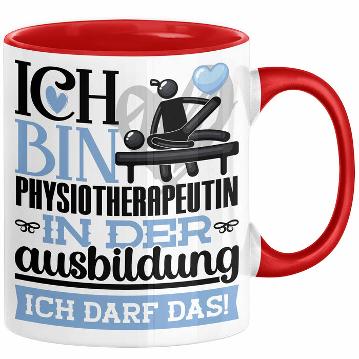 Physiotherapeutin Ausbildung Start Geschenk Tasse Ich Bin Physiotherapeutin In Der Ausbildung Ich Darf Das Kaffee-Becher Geschenkidee Rot Trendation