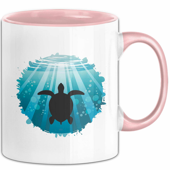 Schildkröte Tierliebhaber Tasse Geschenk Lustige Geschenkidee Spruch Rosa Trendation
