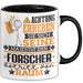 Forscher Geschenk Tasse Lustiger Spruch Erheben Sie Sich Der Forscher Betritt den Raum Schwarz Trendation