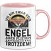 Fallschirmspringer Tasse Geschenk Ich Bin Zwar Kein Engel Aber Fliegen Kann Ich Trotzdem Geschenkidee Becher Rosa Trendation