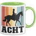 Tasse Geschenk Acht Retro Pferd Design Becher Grün Trendation