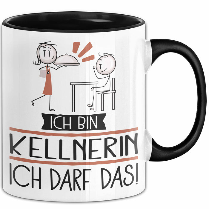 Geschenk für Kellnerin Tasse Lustige Geschenkidee Geburtstag Ich Bin Kellnerin Ich Darf Das Trendation