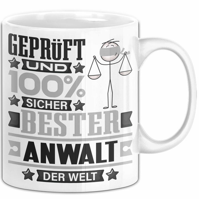 Anwalt Geschenk Lustiger Spruch für Anwalt Geschenkidee Bester Anwalt Der Welt Weiß Trendation
