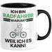 Radfahrer Geschenk Tasse Lustiger Spruch Ich Bin Radfahrer Warum Weil Ich Es Kann Geschenkidee Bester Radfahrer Geburtstag Kaffee-Becher Trendation