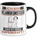 Klangkünstler Tasse Geschenk für Klangkünstler Geburtstag Lustiger Spruch Kaffee-Becher Was Ist Deine Superkraft Schwarz Trendation