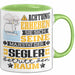 Segler Geschenk Tasse Lustiger Spruch Erheben Sie Sich Der Segler Betritt den Raum Grün Trendation