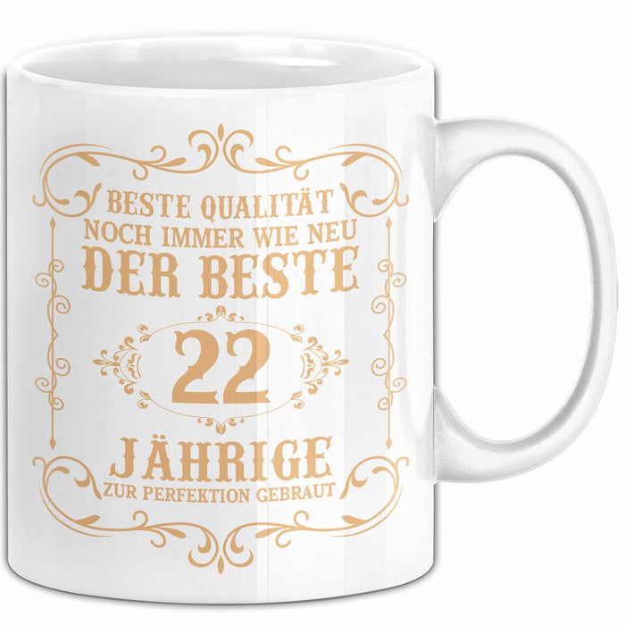 22er Geburtstag Geschenk Männer Vater Mann Noch Immer Der Beste 22-Jährige Zur Perfektion Gebraut Opa Weiß Trendation