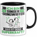 Singer-Songwriter Tasse Geschenk für Singer-Songwriter Geburtstag Lustiger Spruch Kaffee-Becher Was Ist Deine Superkraft Schwarz Trendation