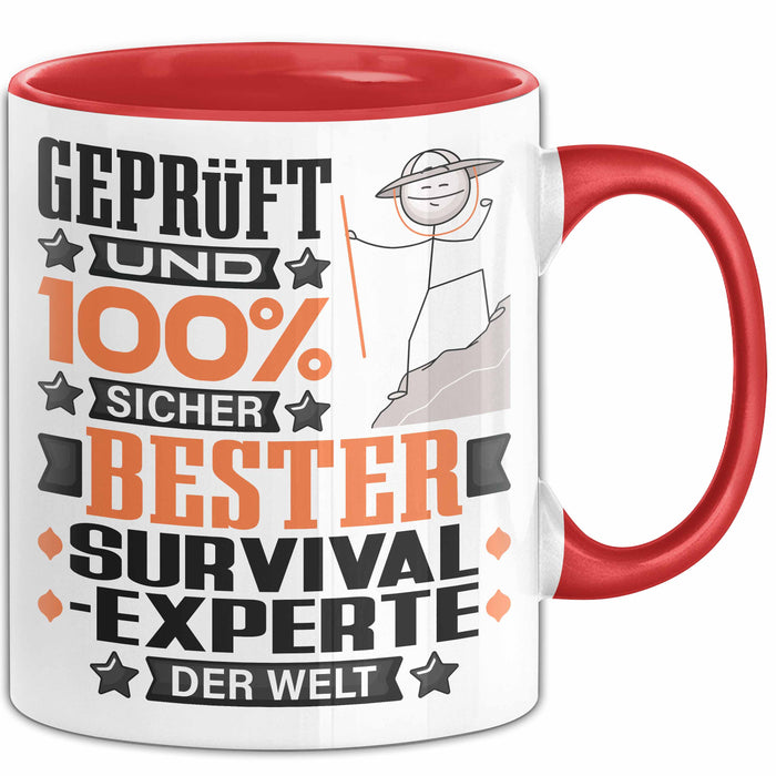 Survival-Experte Geschenk Lustiger Spruch für Survival-Experte Geschenkidee Bester Survival-Experte Der Welt Rot Trendation