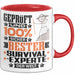 Survival-Experte Geschenk Lustiger Spruch für Survival-Experte Geschenkidee Bester Survival-Experte Der Welt Rot Trendation