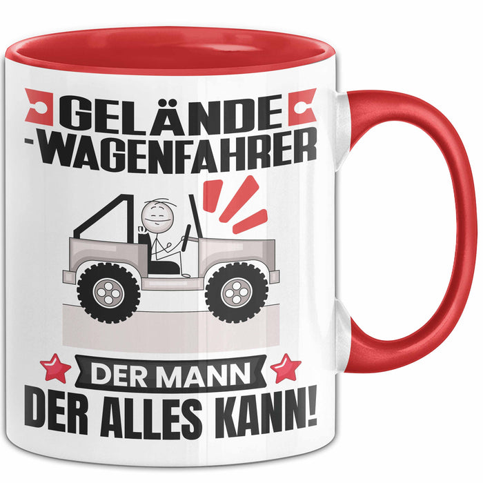 Geländewagenfahrer Tasse Geschenk für Geländewagenfahrer Der Mann Der Alles Kann Geschenkidee zum Geburtstag Rot Trendation