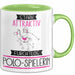 Polo-Spielerin Tasse Geschenk Becher Stark Attraktiv Furchtlos Polo-Spielerin Lustige Geschenkidee Grün Trendation