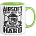Softair Tasse Geschenk Airsoft Our Air Maybe Soft But Our Balls Are Hard Becher Grün Trendation