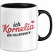 Kornelia Tasse Geschenk Ich Bin Vollkommen Kornelia Geschenkidee Geburtstag Schwarz Trendation