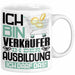 Verkäufer Ausbildung Tasse Geschenk Ich Bin Verkäufer In Der Ausbildung Ich Darf Das Geschenkidee Spruch Weiß Trendation