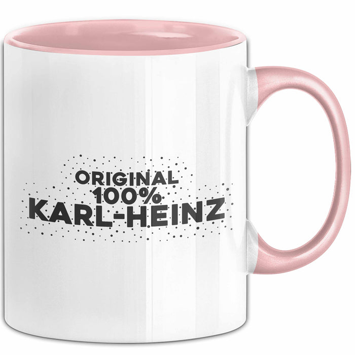 Karl-Heinz Tasse Original 100% Karl-Heinz Geschenk Rosa Trendation