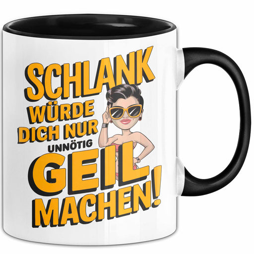 Sarkasmus Tasse Geschenkidee Wenn Ich Schlank Wäre Trendation