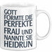 Heidrun Tasse Geschenk Gott Formte Die Perfekte Frau Heidrun Geschenkidee Weiß Trendation