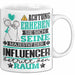Influencer Geschenk Tasse Lustiger Spruch Erheben Sie Sich Der Influencer Betritt den Raum Weiß Trendation