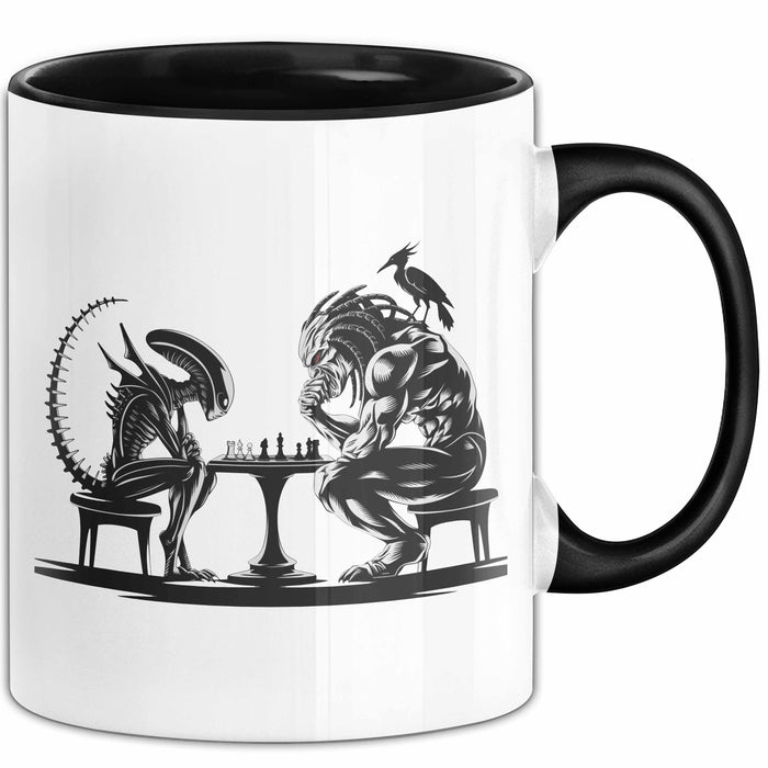 Alien vs. Predator Tasse Geschenk Lustige Geschenkidee Schwarz Trendation