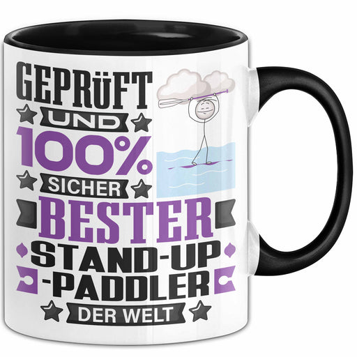 Stand-Up-Paddler Geschenk Lustiger Spruch für Stand-Up-Paddler Geschenkidee Bester Stand-Up-Paddler Der Welt Schwarz Trendation