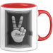 Friedenszeichen Tasse Geschenk Lustige Geschenkidee Spruch Rot Trendation