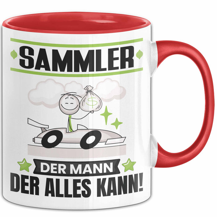 Sammler Tasse Geschenk für Sammler Der Mann Der Alles Kann Geschenkidee zum Geburtstag Rot Trendation