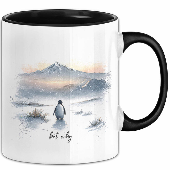 But Why Pinguin Tasse Meme Geschenk Penguin Viral Geschenkdiee Pinguin-Liebhaber Trendation