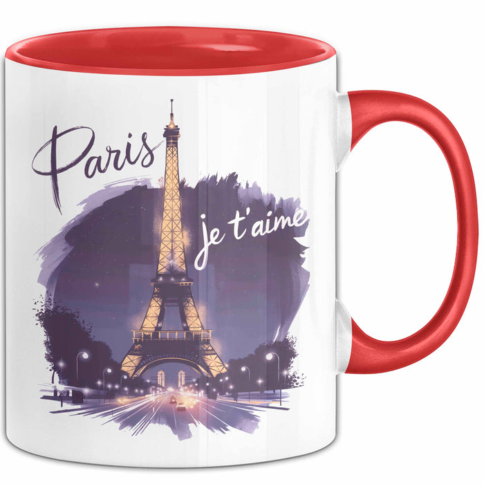 Frankreich Paris Eiffelturm Tasse Geschenk Lustige Geschenkidee Spruch Rot Trendation