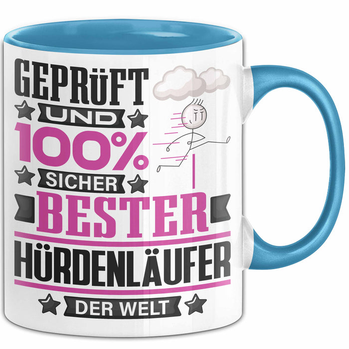 Hürdenläufer Geschenk Lustiger Spruch für Hürdenläufer Geschenkidee Bester Hürdenläufer Der Welt Blau Trendation