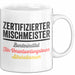 Alkoholliebhaber Tasse Geschenk Lustige Geschenkidee Spruch Zertifizierter Mischenmeister Weiß Trendation