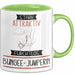 Bungee-Jumperin Tasse Geschenk Becher Stark Attraktiv Furchtlos Bungee-Jumperin Lustige Geschenkidee Grün Trendation