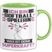Softballspielerin Tasse Geschenk für Softballspielerin Geburtstag Lustiger Spruch Kaffee-Becher Was Ist Deine Superkraft Grün Trendation