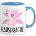 Hausdrache Tasse Geschenk Becher Blau Trendation