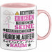 Hürdenläufer Geschenk Tasse Lustiger Spruch Erheben Sie Sich Der Hürdenläufer Betritt den Raum Rosa Trendation