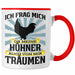 Trendation - Landwirt Spruch Geschenk Tasse Landwirtschaft Geschenke für Männer Traktor Spruch Kaffeetasse Hühner-Flüsterer Bauer Rot Trendation
