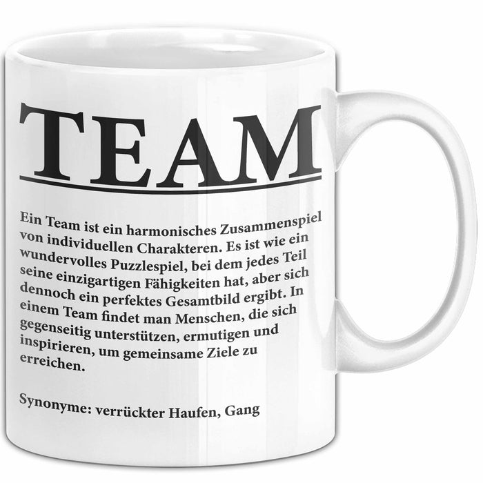 Büroarbeit Kollege Wertschätzung Tasse Geschenk Lustige Geschenkidee Spruch Team Weiß Trendation